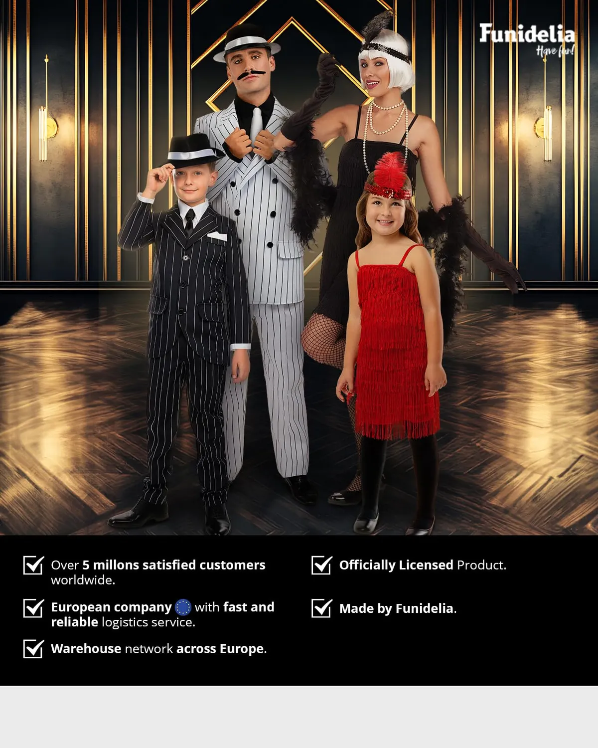 Funidelia Charleston Nero Costume Donna L Anni 20