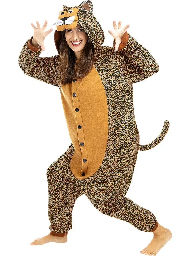 Funidelia Leopardo Onesie Costume unisex maculato taglia S-M