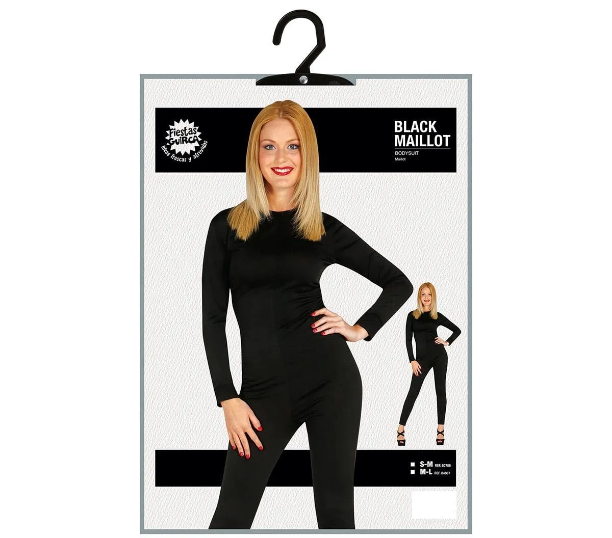Guirca Tuta Intera Nera costume donna M nero
