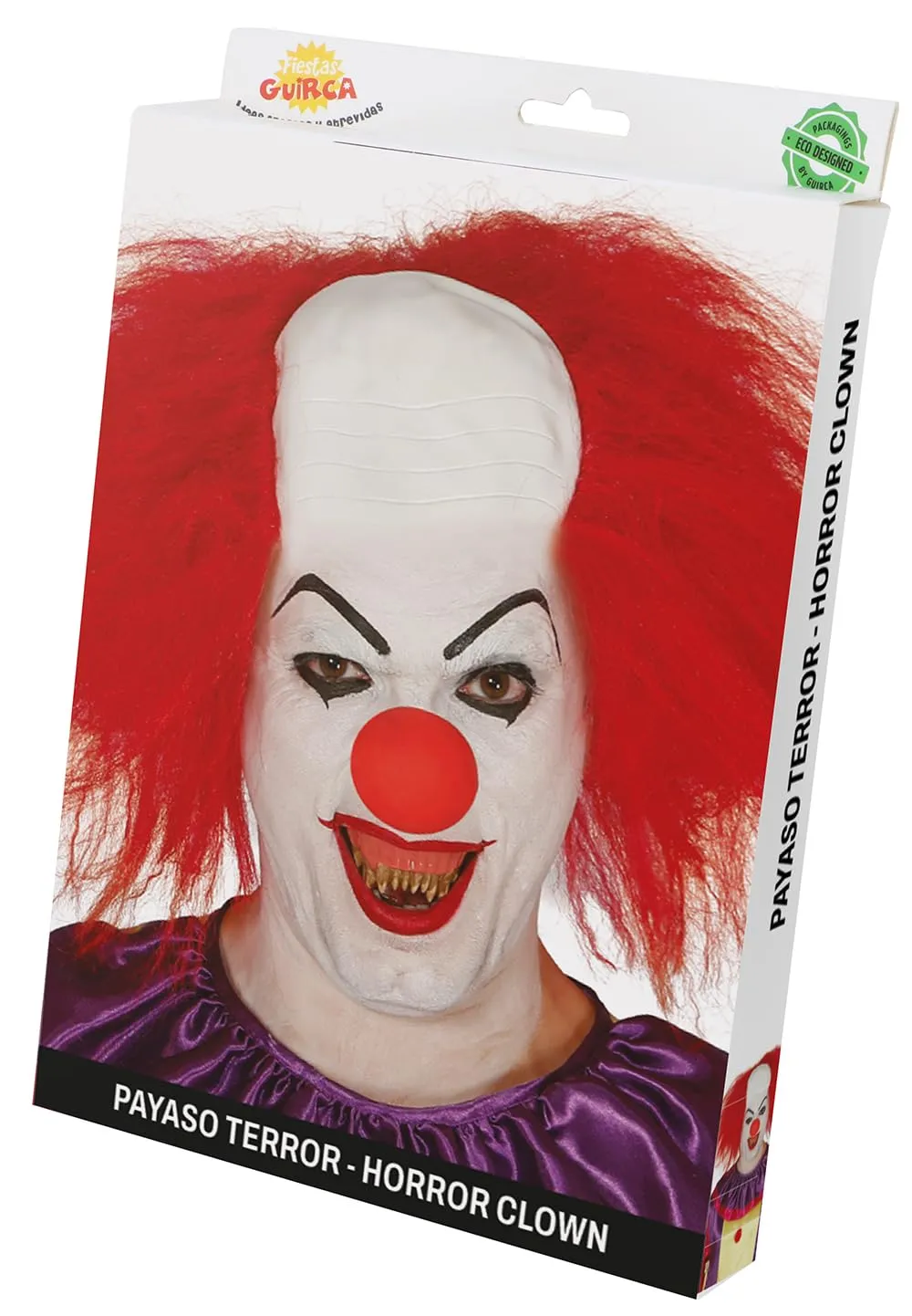 Fiestas Guirca Calva Clown Rossa lattice taglia unica