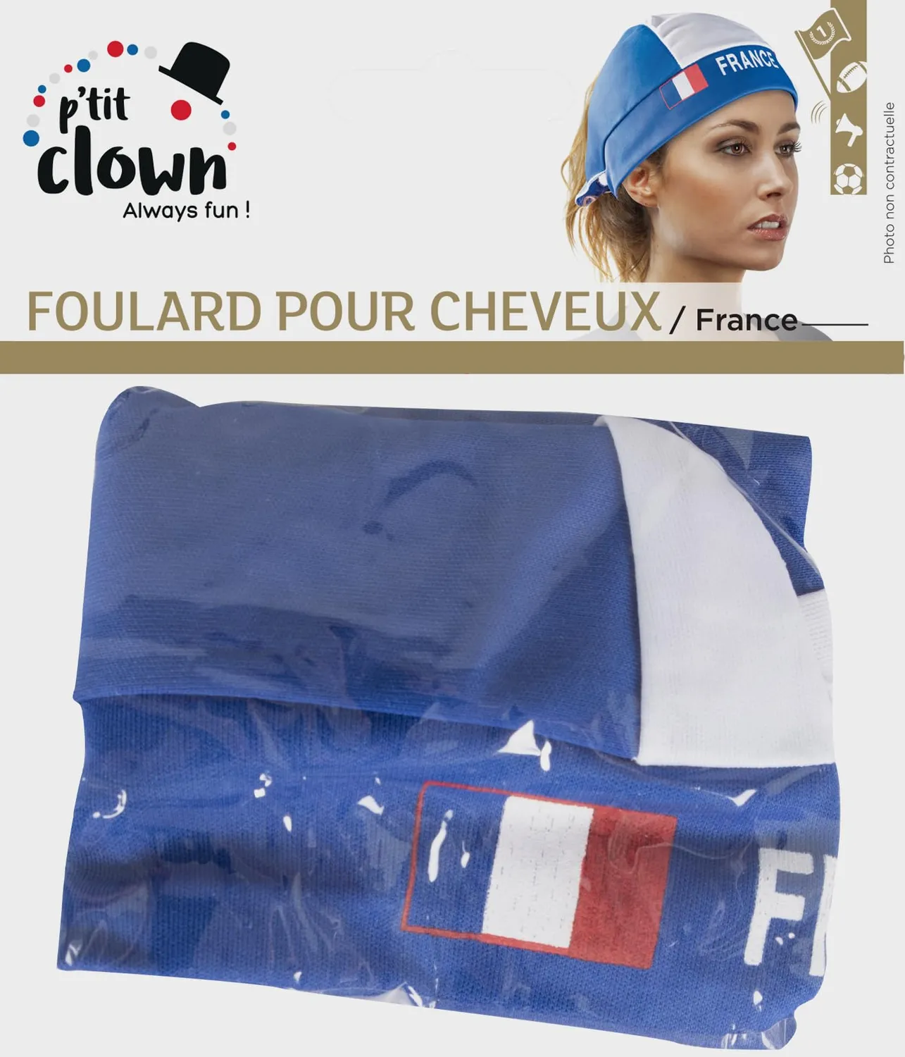 P'tit Clown Cappello Francia blu bianco rosso tifoso