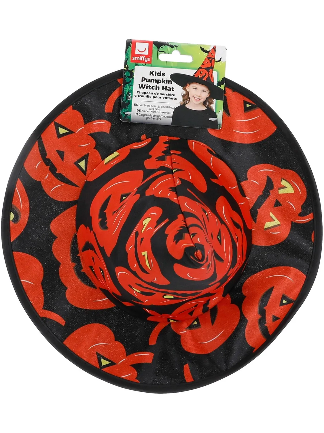 Smiffys Kids Pumpkin Witch Hat cappello bambino zucche