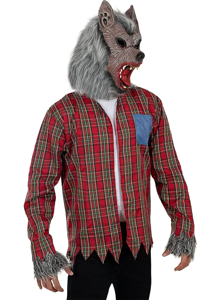 Funidelia costume lupo uomo marrone peloso Halloween