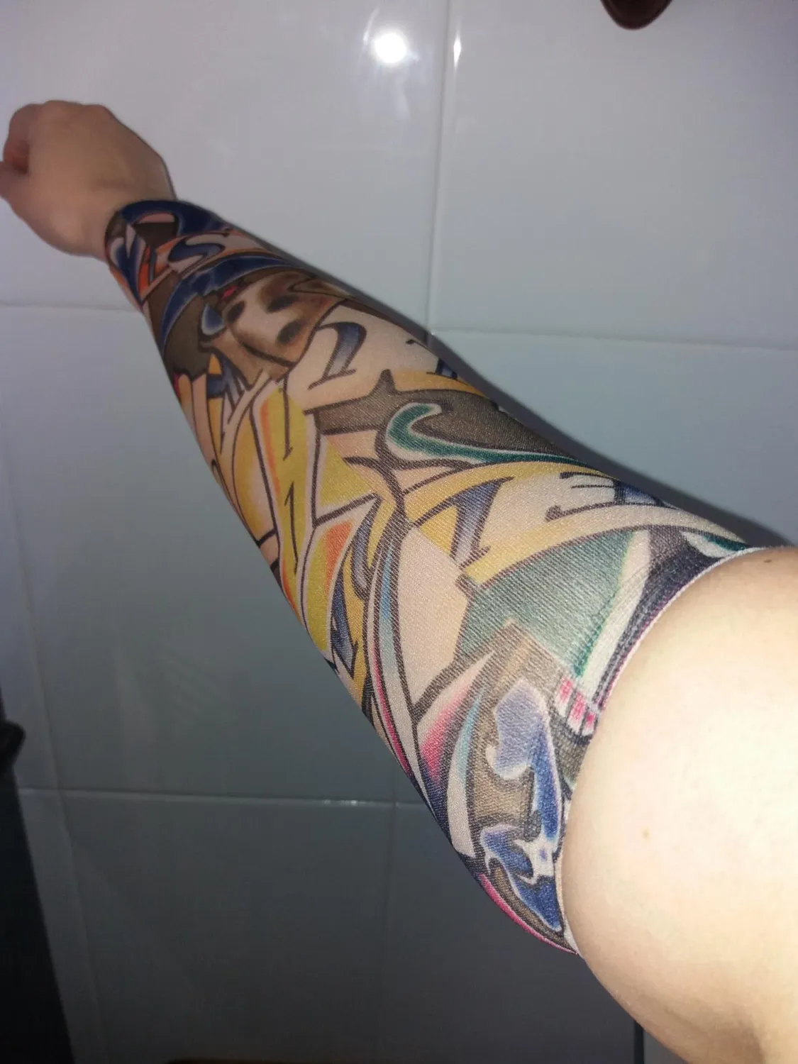 P'tit Clown 18590 maniche tatuaggio adulto 42 cm multicolore