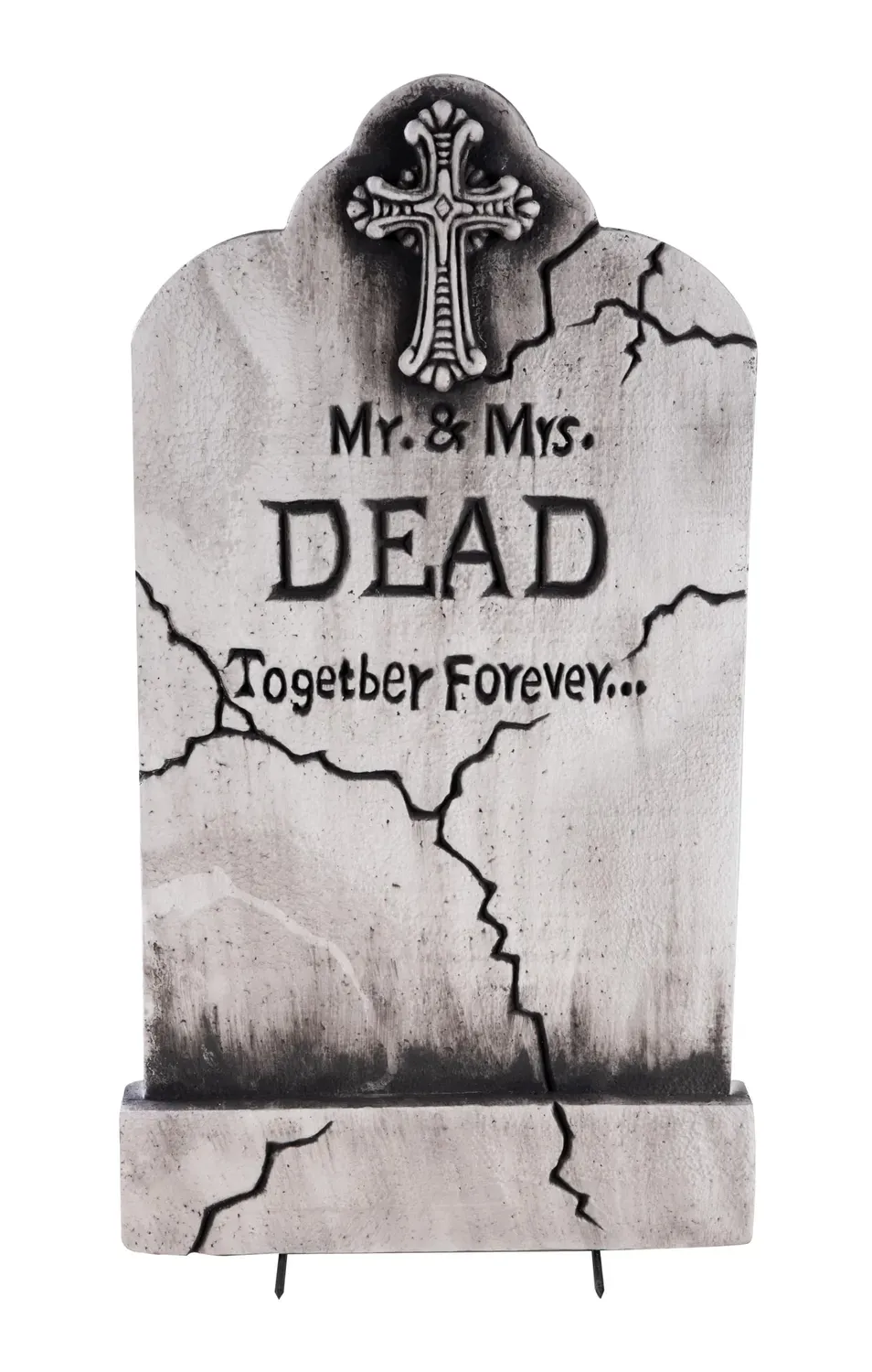 P'tit Clown Mr & Mrs Dead pietra tombale 53 cm polistirolo