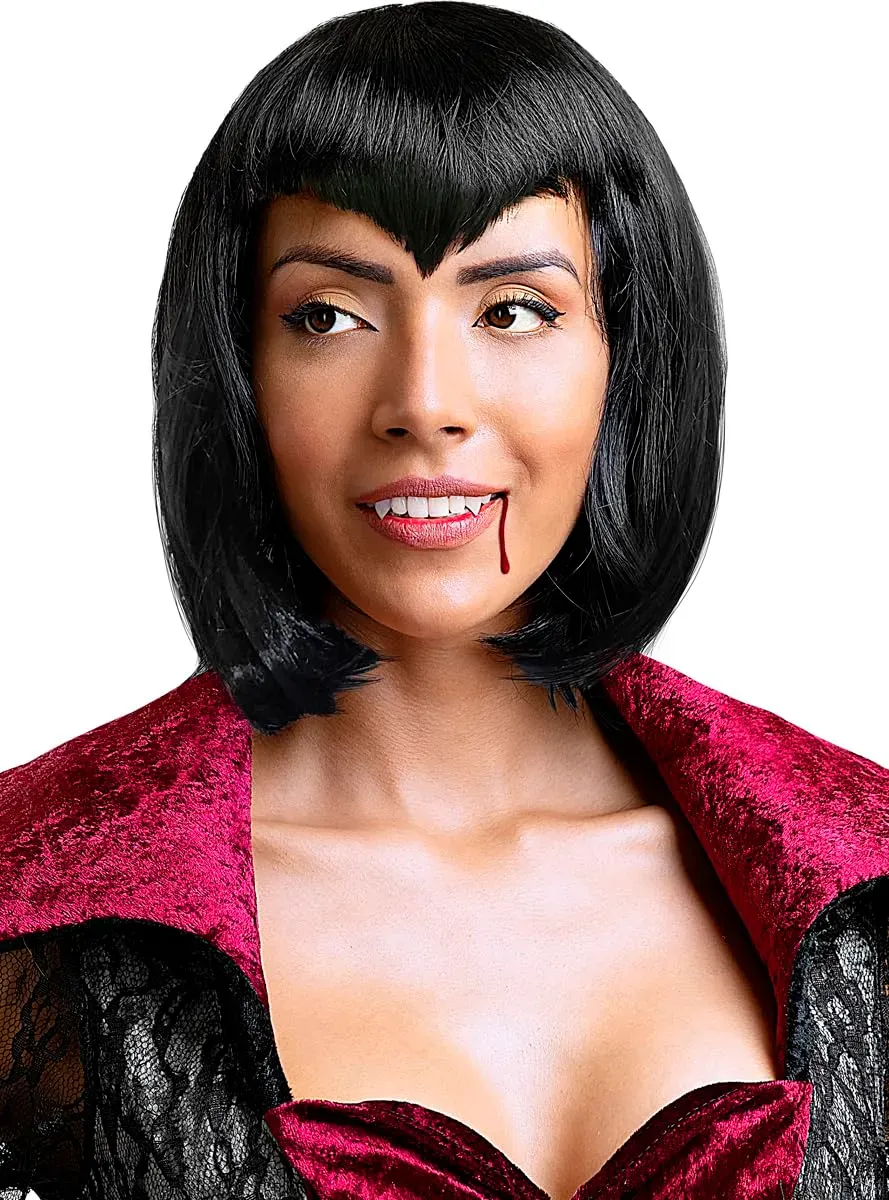 Funidelia Vampiressa parrucca donna nera Halloween