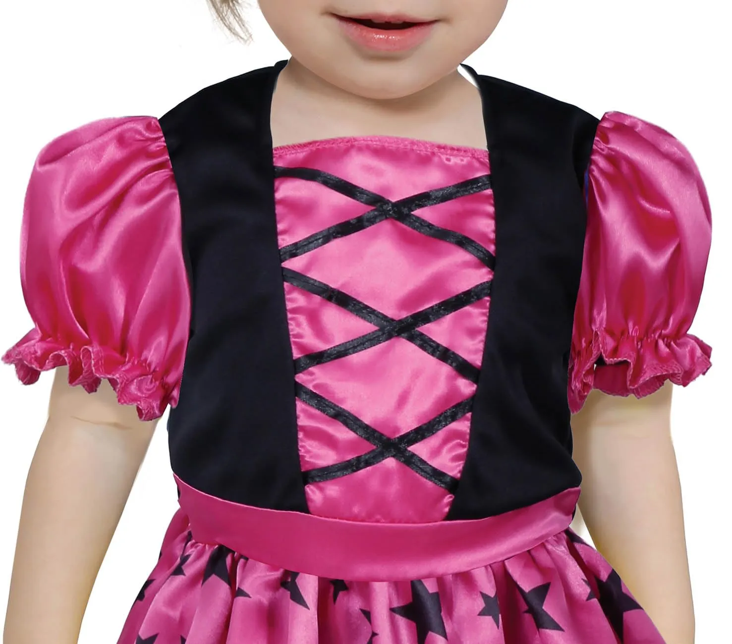 Guirca strega stellata costume bambina rosa 12-18 mesi
