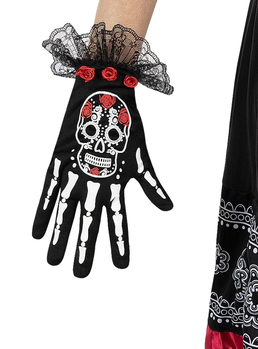 Funidelia Guanti Catrina Neri Accessorio Costume Donna