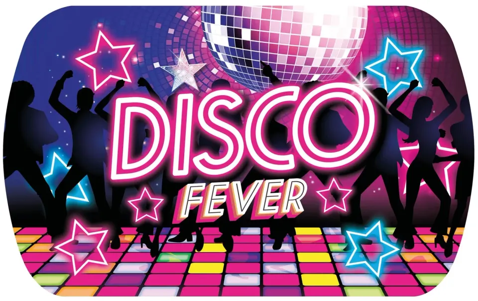 Fiestas Guirca Disco Fever vassoio 39x24 cm multicolore