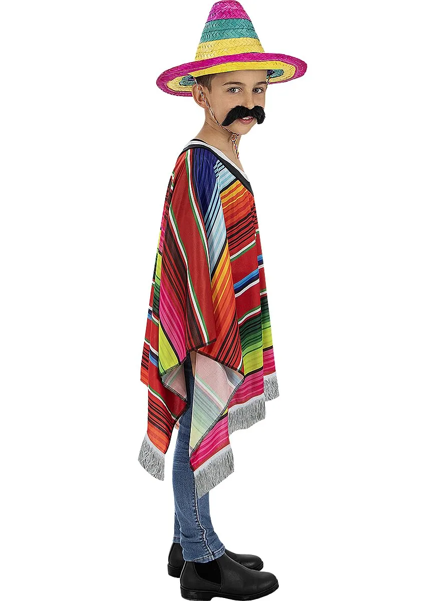 Funidelia Messicano poncho bambino marrone