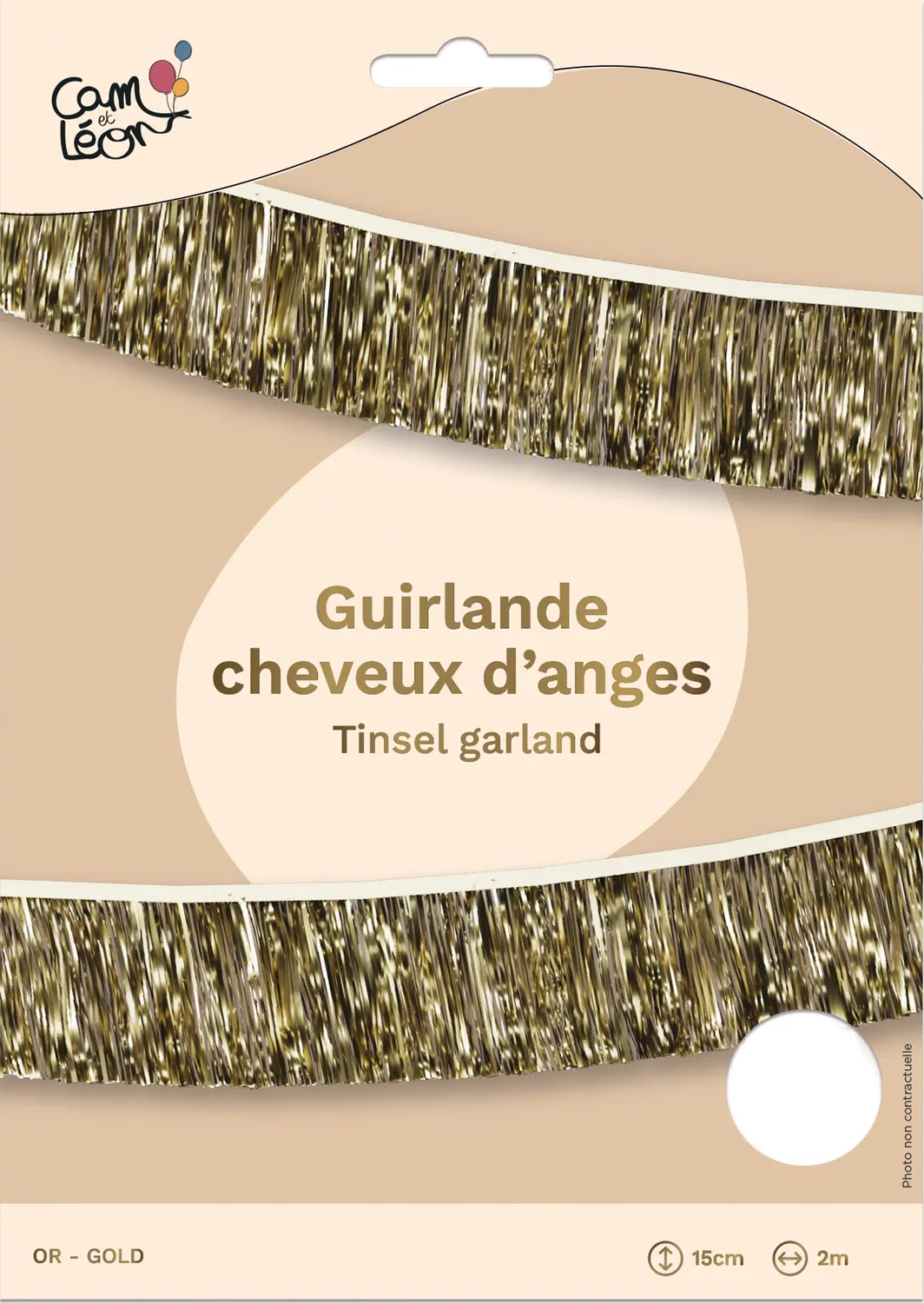 P'tit Clown Re22602 ghirlanda capelli d'angelo oro 2 m