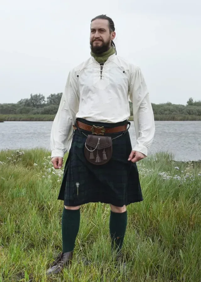 La Bottega di Merlino Kilt verde nero poliacrilico S-3XL 60 cm