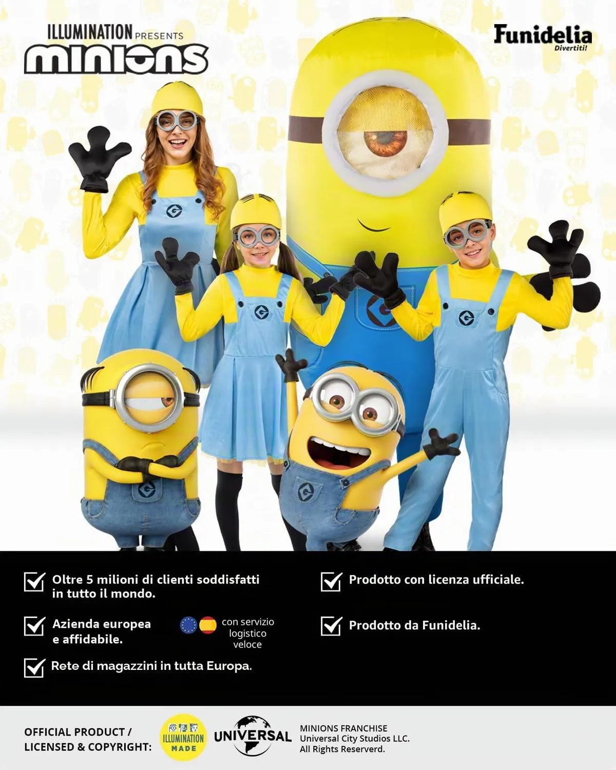 Funidelia Minions costume gonfiabile adulto taglia unica