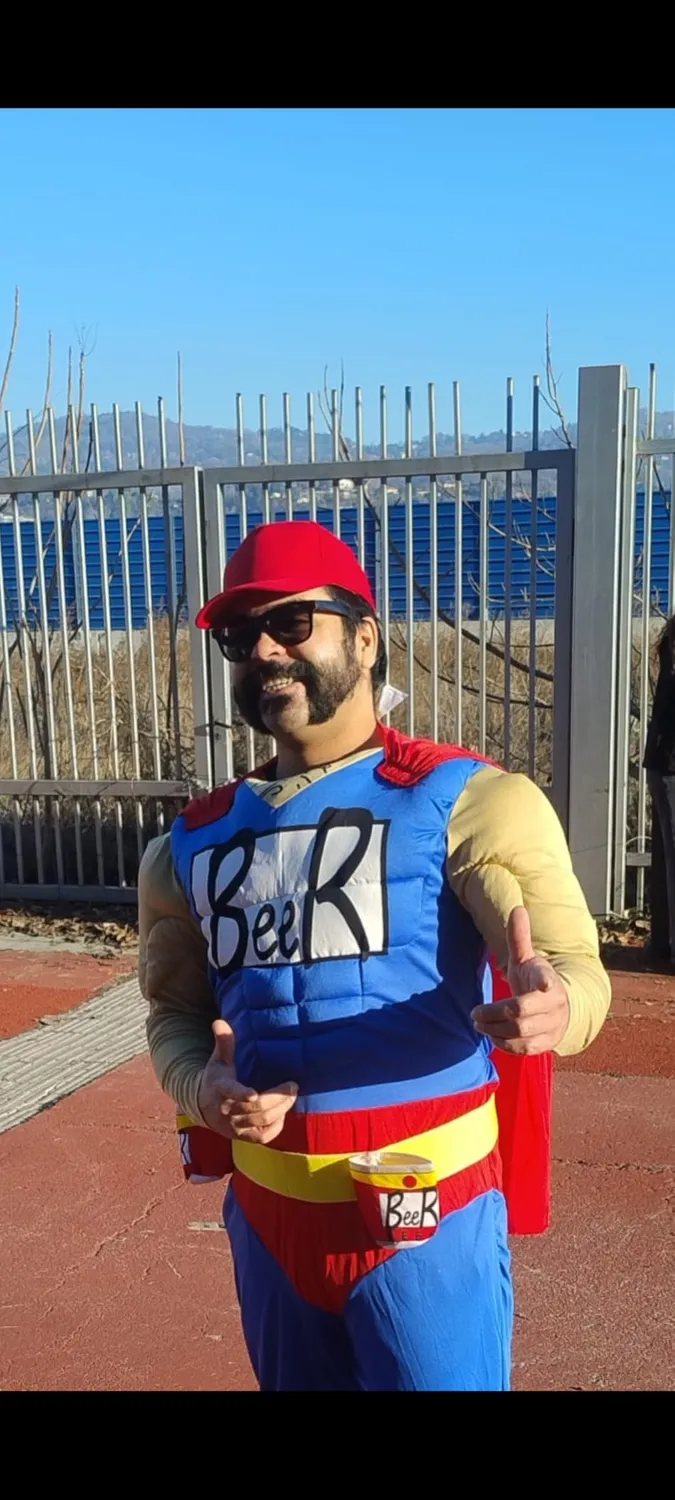 Fiestas Guirca Supereroe Birra costume uomo L 52-54
