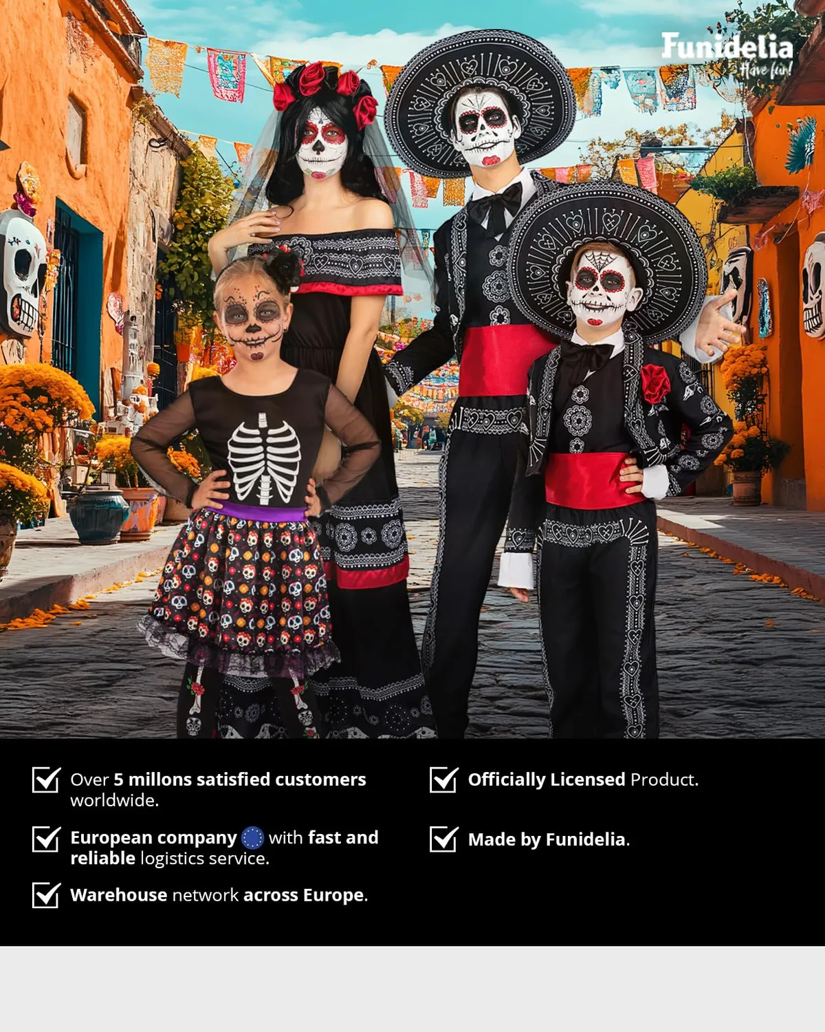 Funidelia Mariachi costume uomo L con cappello nero