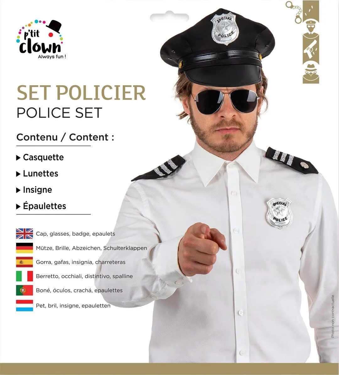 P'tit Clown 66644 set accessori nero per costume e Halloween