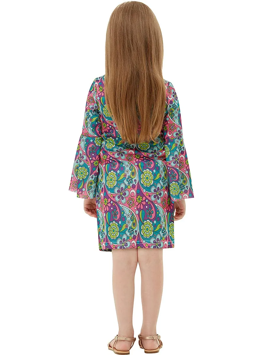 Funidelia Hippie Costume Bambina 10-12 Anni Multicolore