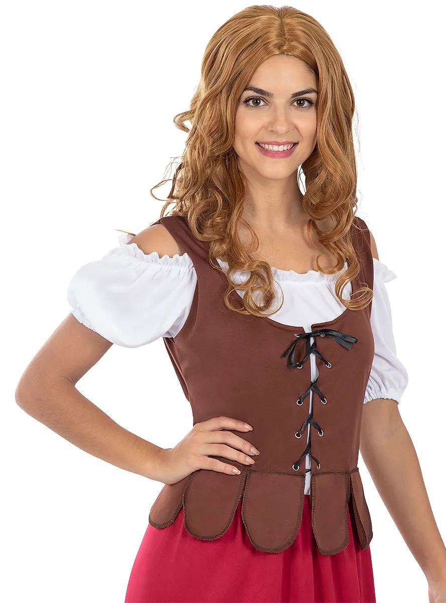 Funidelia Locandiera Medievale Classico costume donna marrone