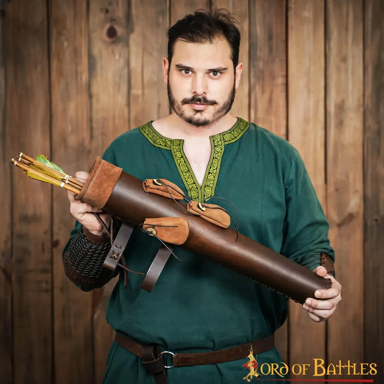 La Bottega di Merlino Faretra Cuoio con Sacchetti Pelle