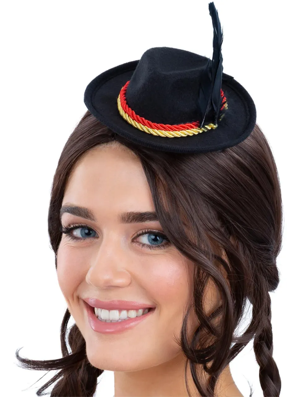 Smiffys Mini Bavarian Trenker Hat cappello nero donna