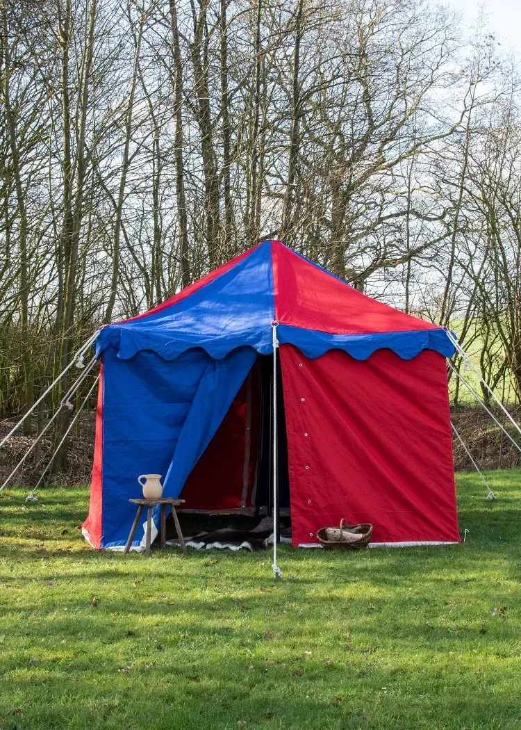 La Bottega di Merlino Tenda Medievale 3x3 Rossa e Blu