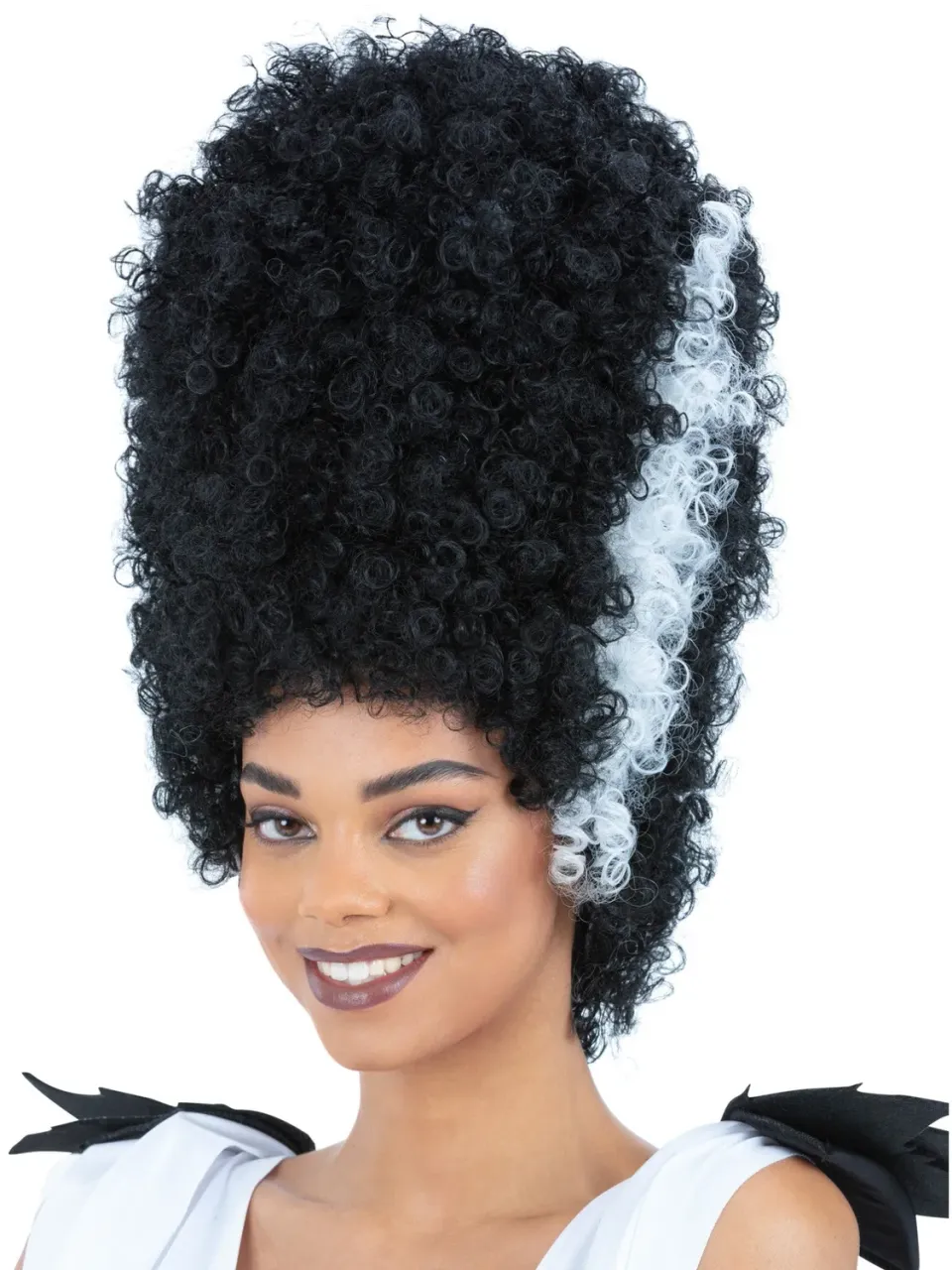 Smiffys Parrucca Sposa Mostro Cotinata Nero Bianco