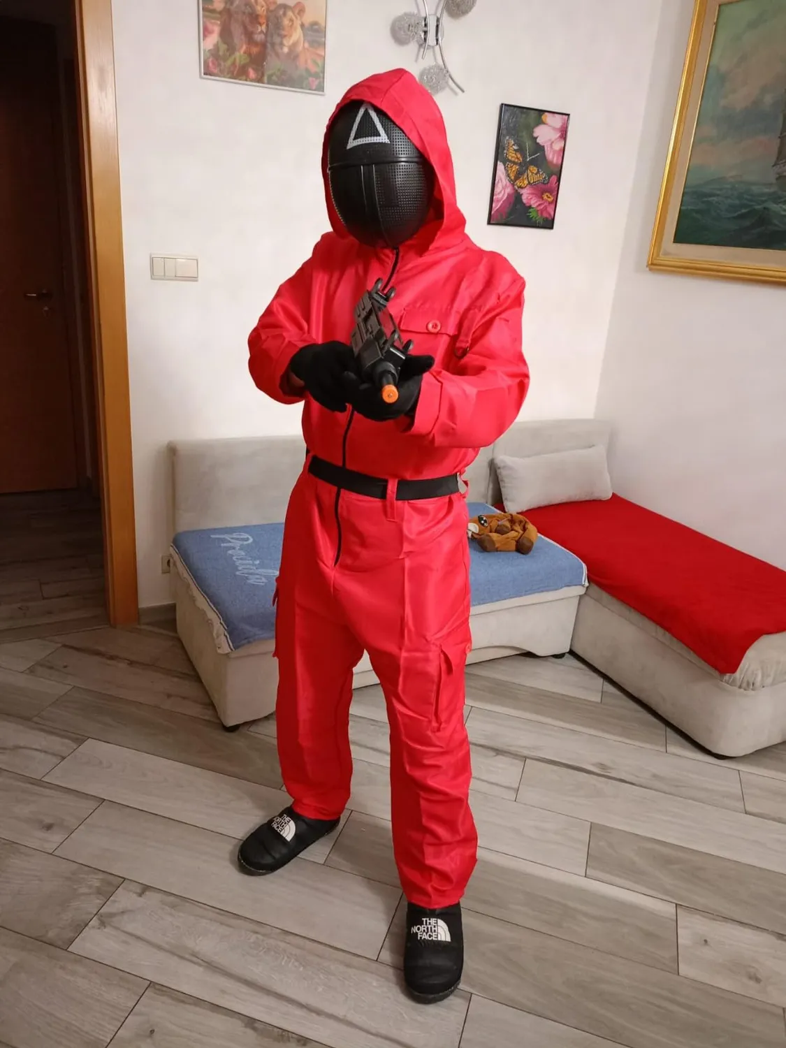 Funidelia Squid Game tuta costume adulto maschera triangolo