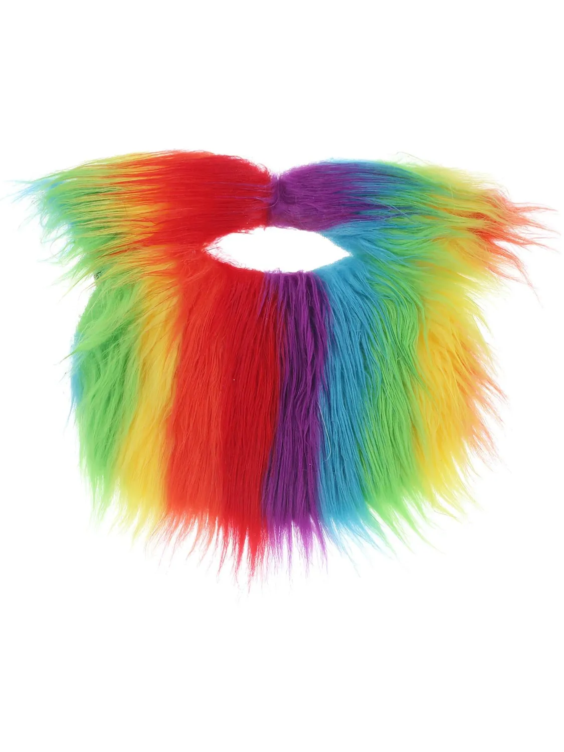 Smiffys Rainbow barba finta arcobaleno con elastico