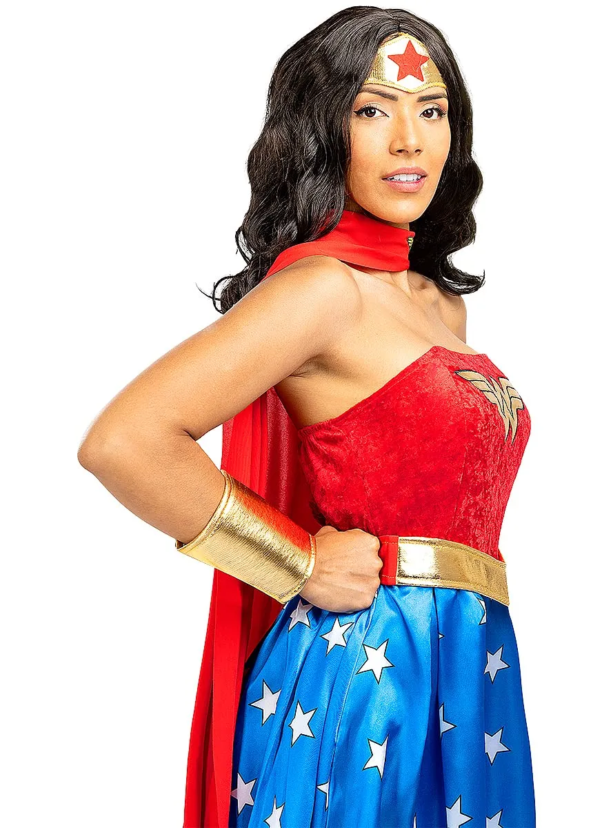 Funidelia Wonder Woman parrucca donna nera ufficiale DC