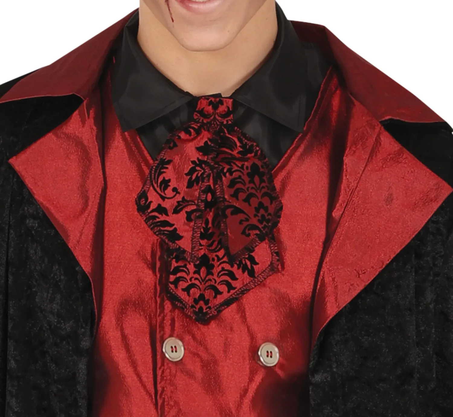 Fiestas Guirca Vampiro costume uomo L 52-54 nero granata
