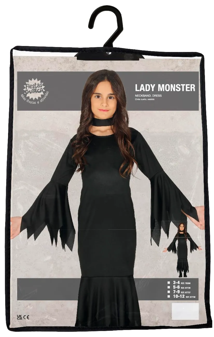 Guirca Lady Monster costume bambina 10-12 anni