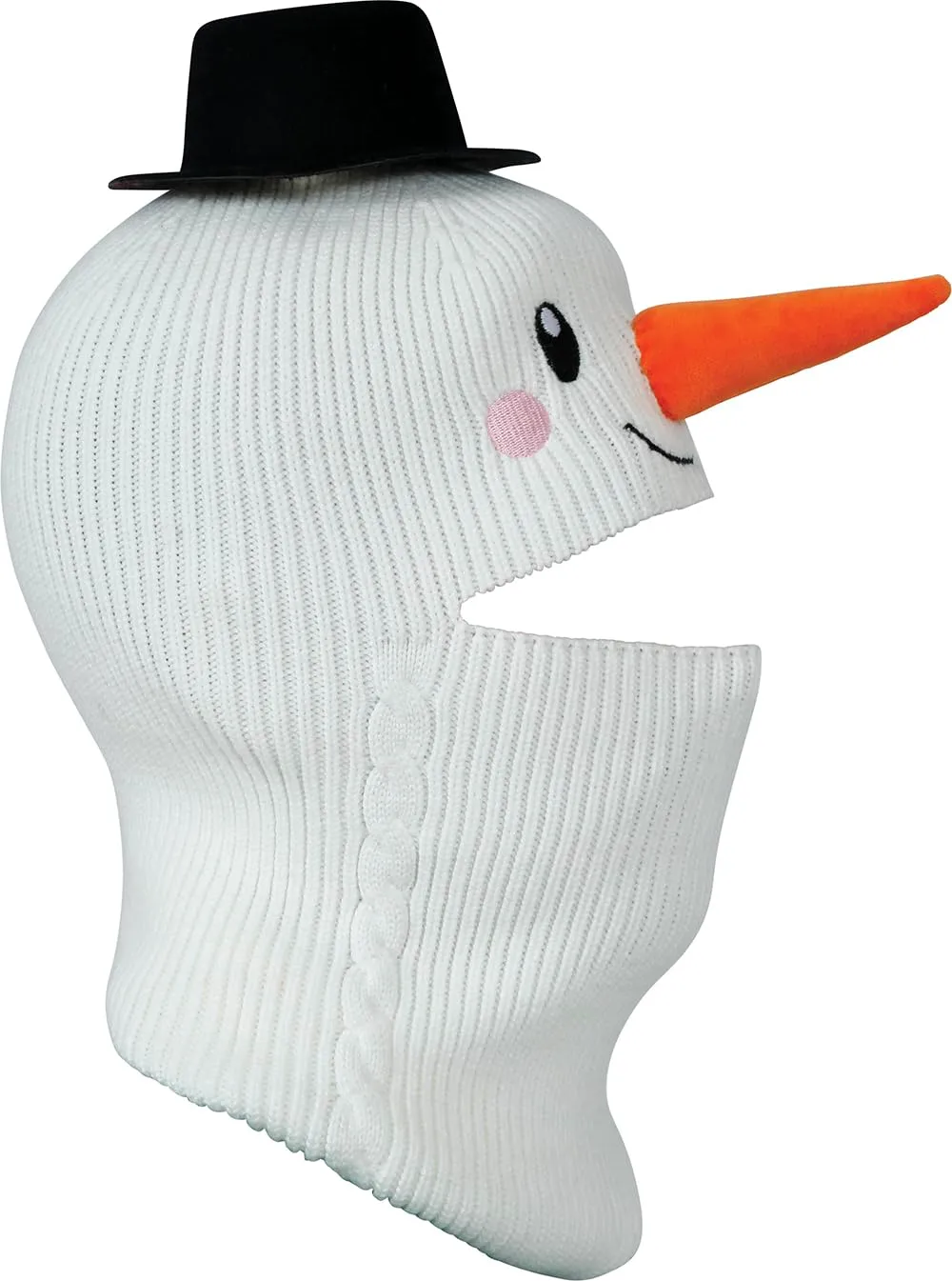 Fiestas Guirca cappuccio pupazzo di neve bianco nero costume