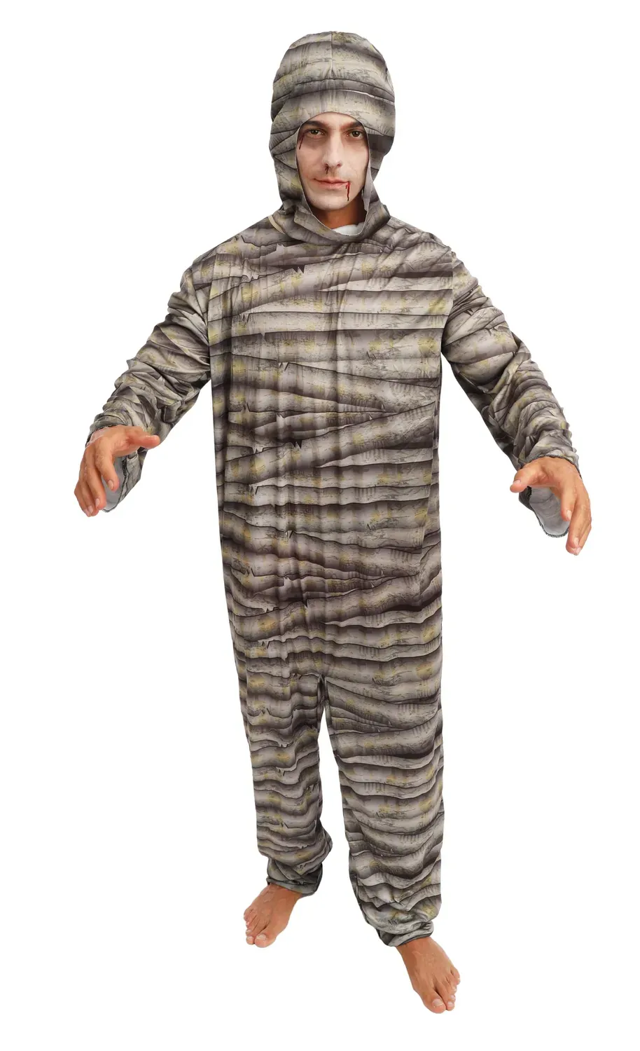 P'tit Clown Costume Mummia Adulto L-XL con Cappuccio
