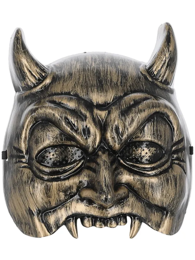 Smiffys Venetian Devil maschera veneziana nero oro