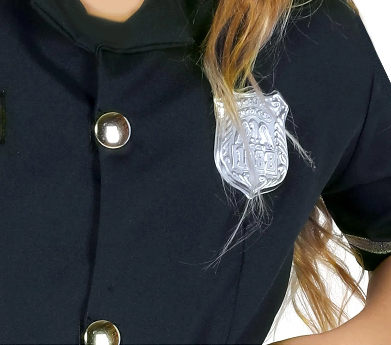 Guirca Costume Poliziotta Bambina 10-12 Anni con Cappello