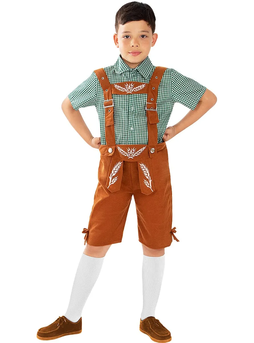 Funidelia Oktoberfest costume bambino marrone tirolese