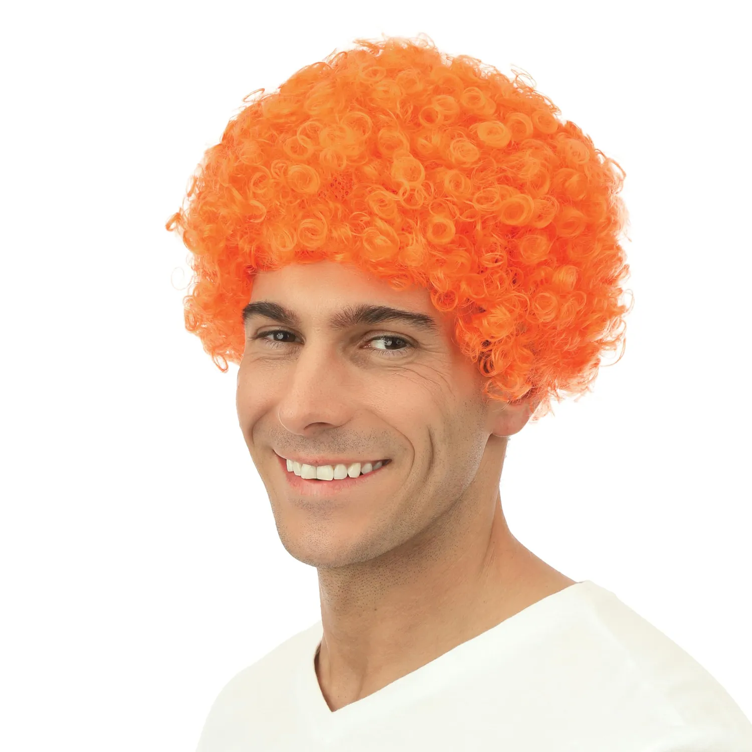 P'tit Clown 68100 Pop parrucca arancione adulto