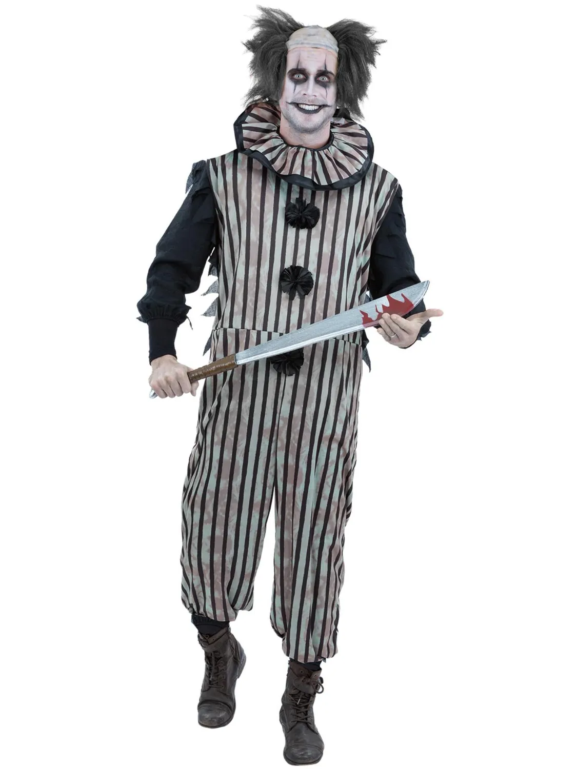 Smiffys Dark Vintage Clown costume pagliaccio M uomo horror