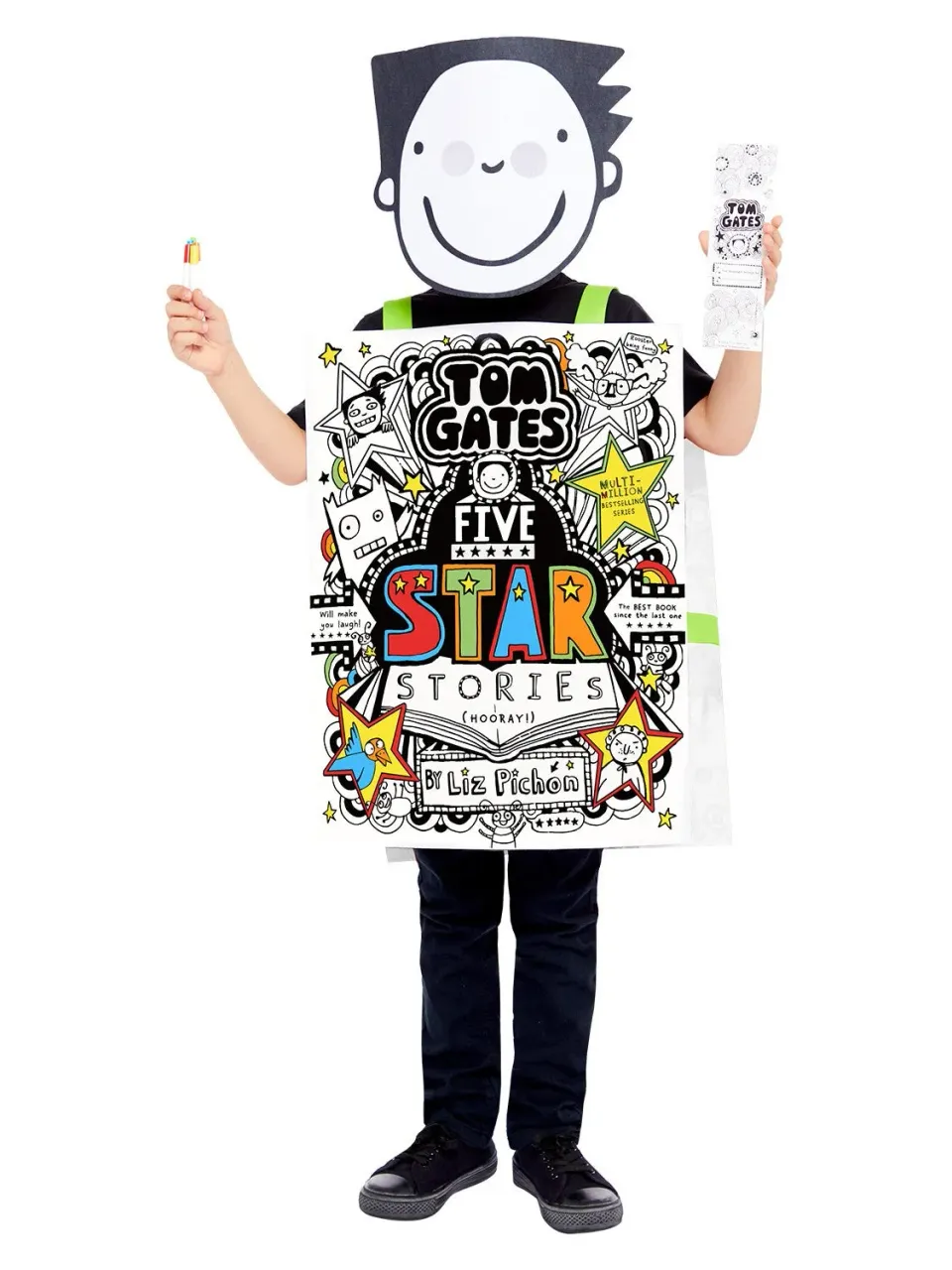 Smiffys Tom Gates costume bambini tabard da colorare