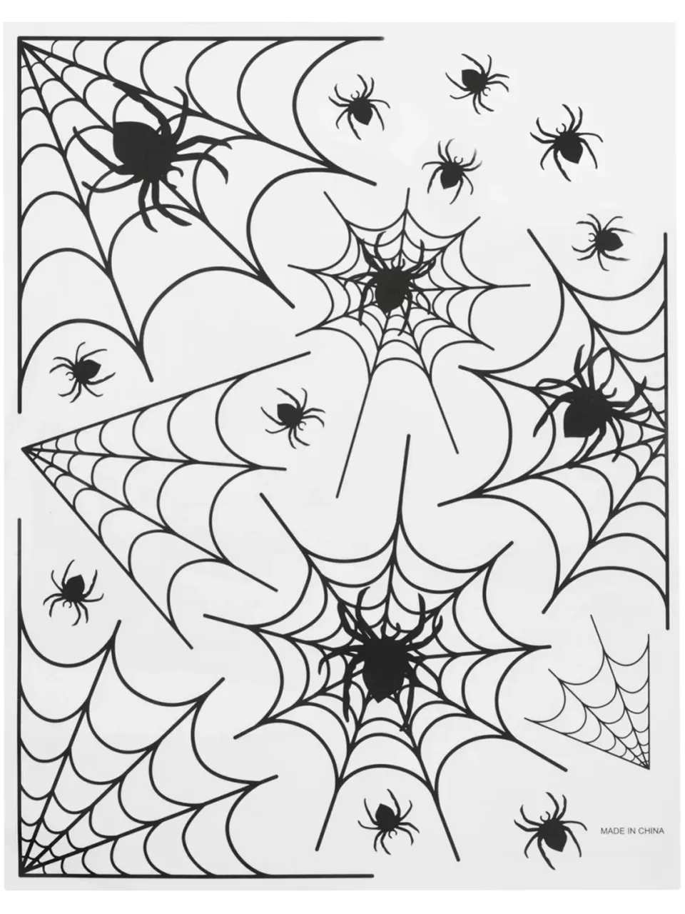 Smiffys Spider adesivi finestra Halloween nero 15 pezzi