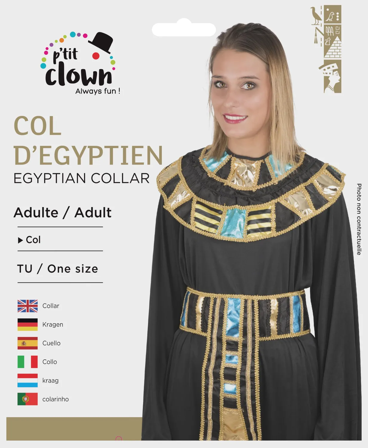 P'tit Clown 56600 Collo Egiziano in Tessuto Taglia Unica