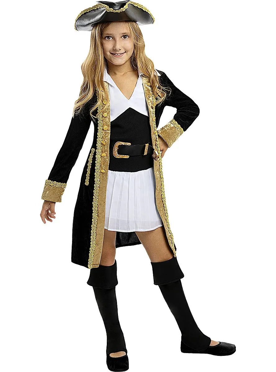 Funidelia pirata deluxe costume bambina 7-9 anni