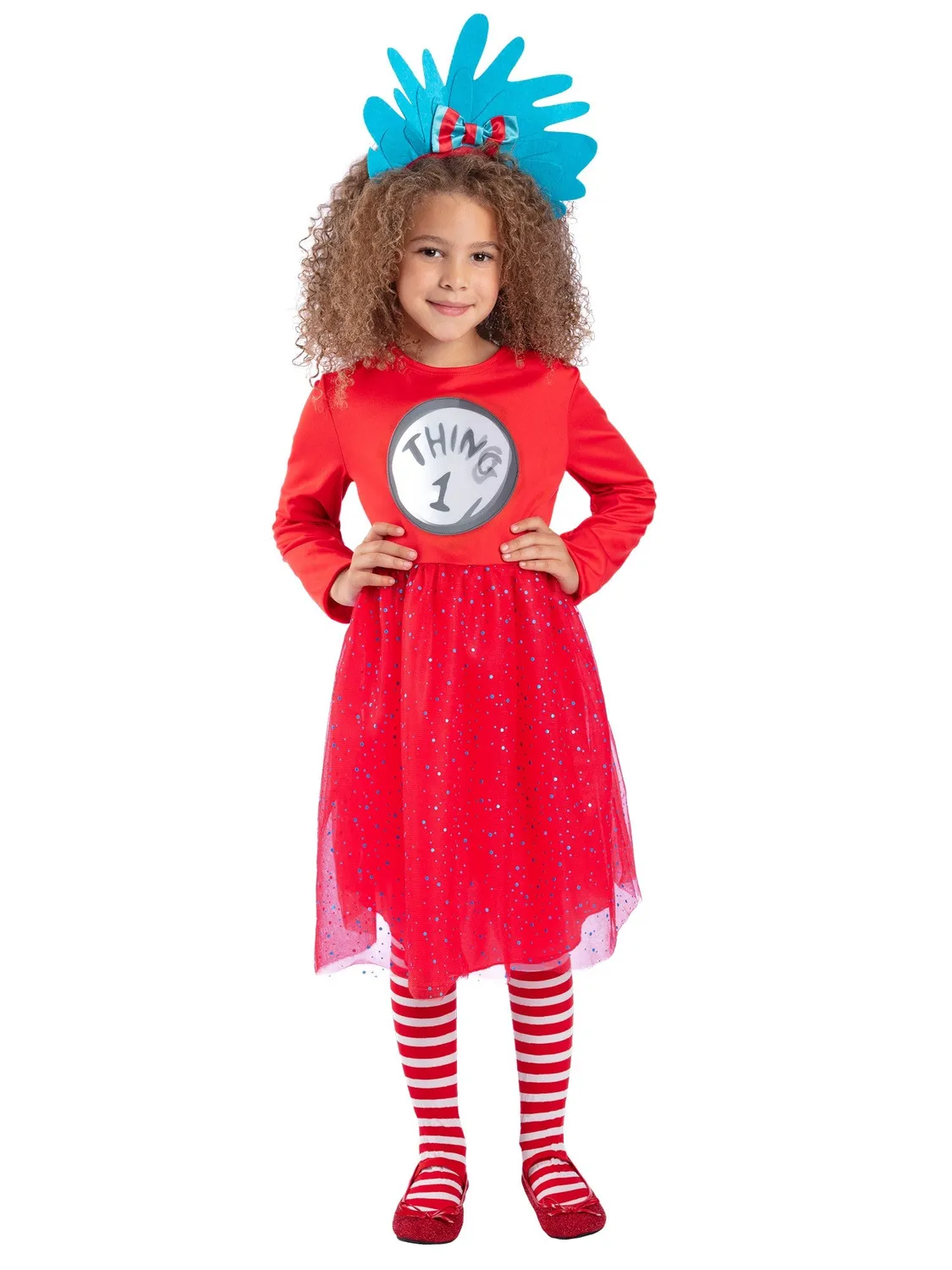 Smiffys Dr Seuss Thing costume bambina rosso 10-12 anni