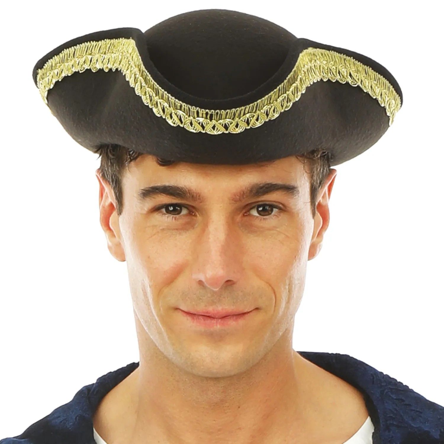 P'tit Clown RE91491 tricorno feltro adulto nero argento