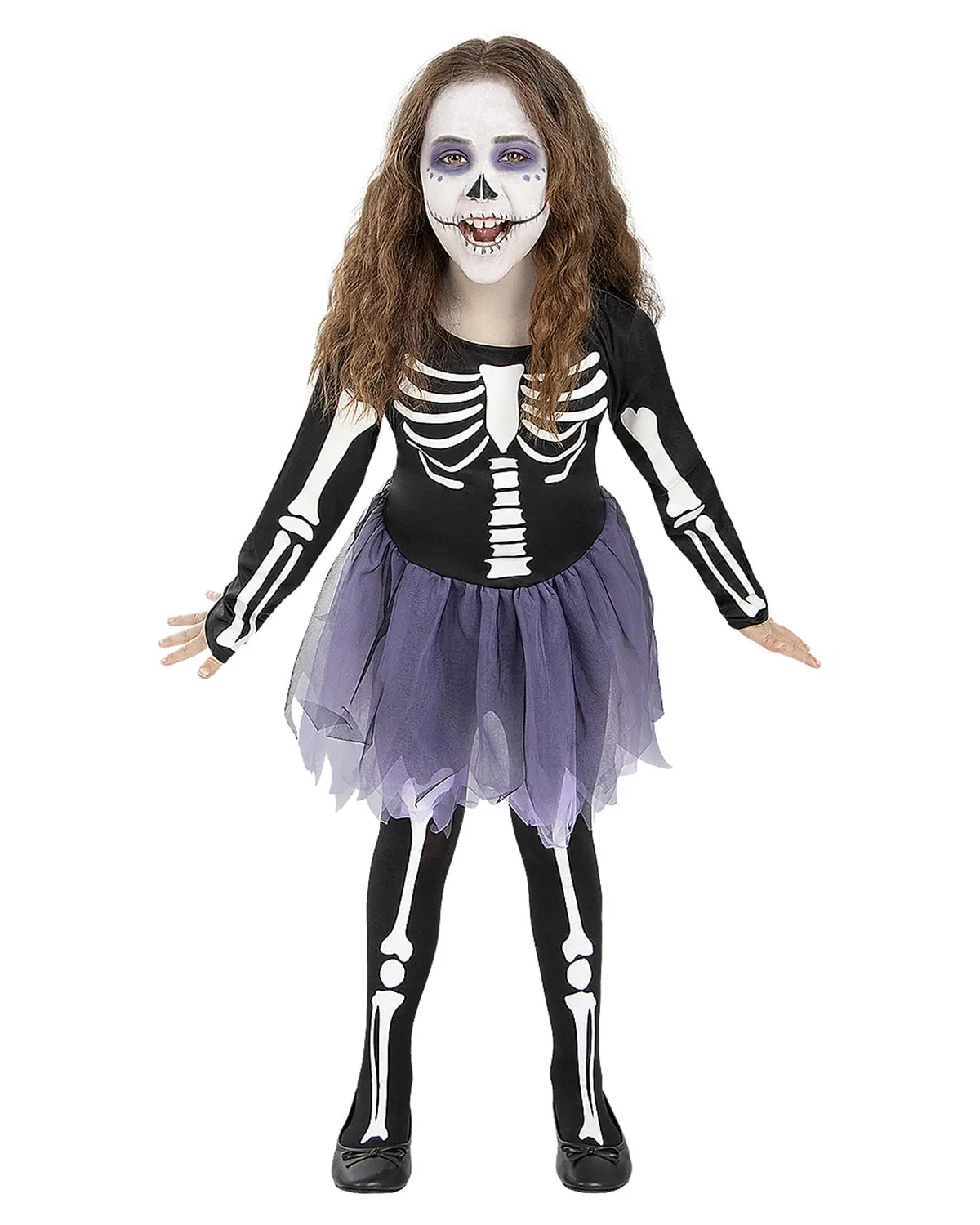 Funidelia Scheletro collant bambina halloween nero