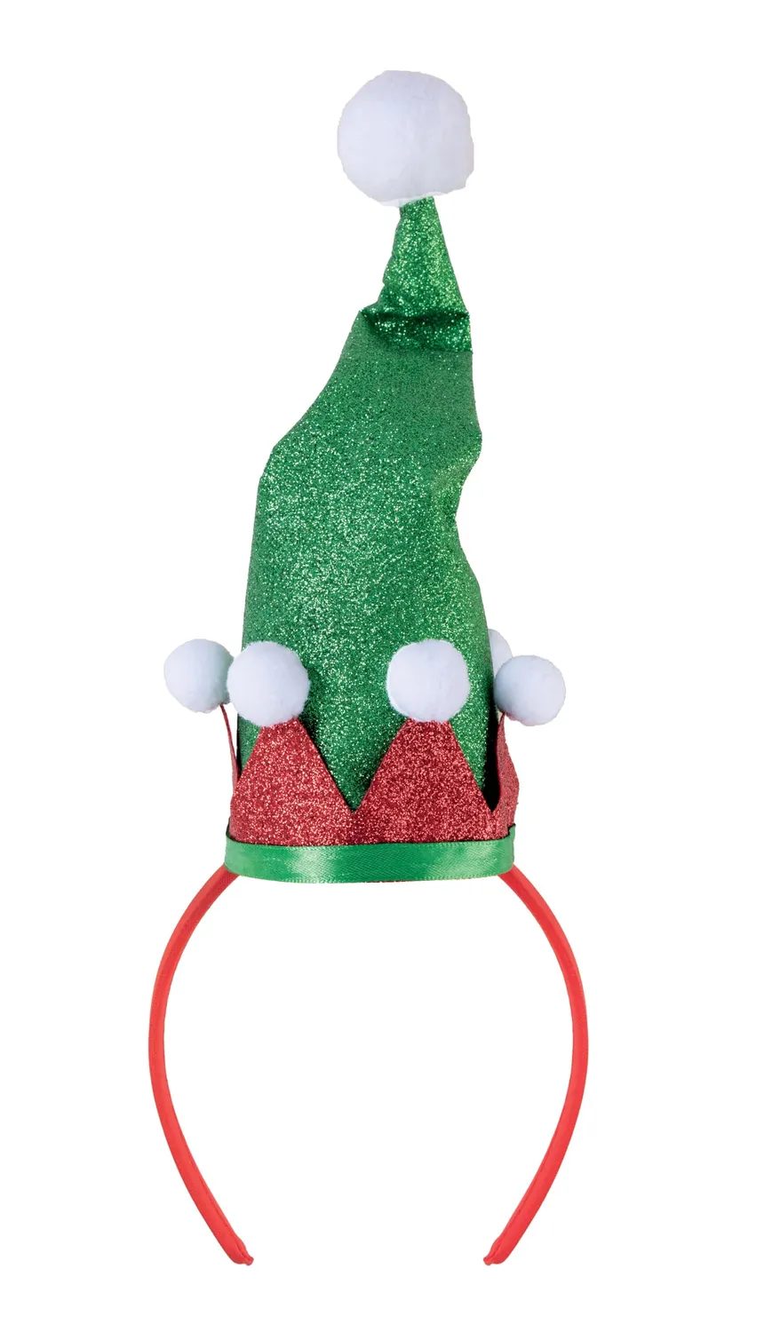 P'tit Clown re22378 cerchietto elfo natalizio rosso e verde