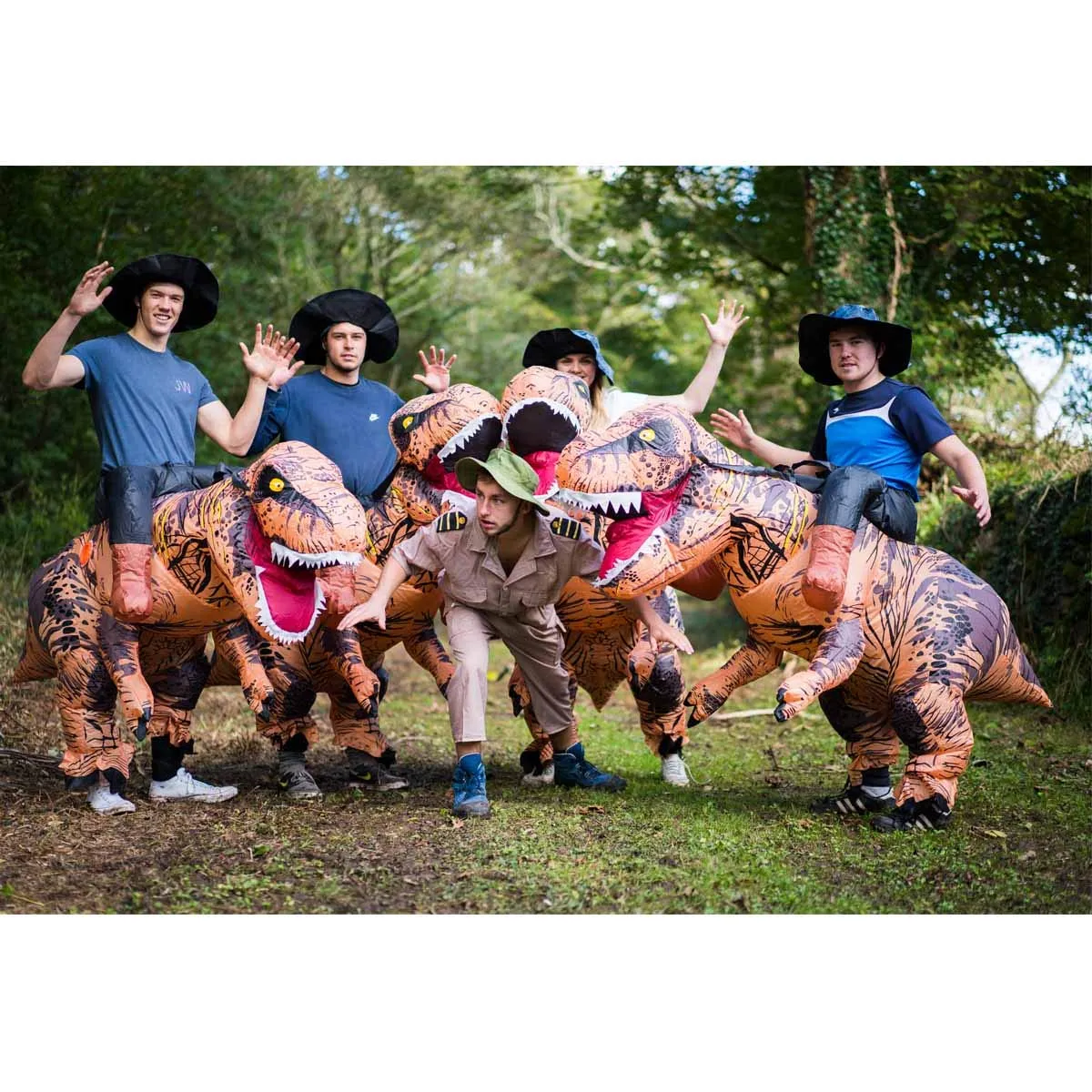 Bodysocks Dinosauro T-Rex Costume Gonfiabile Adulto Cavalcabile