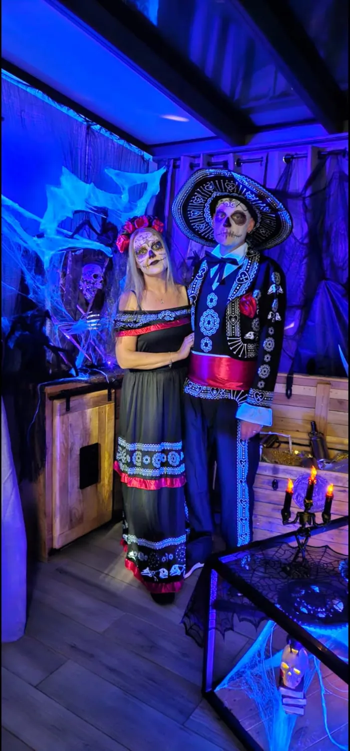 Funidelia Costume Catrina Donna M con Velo Fiori