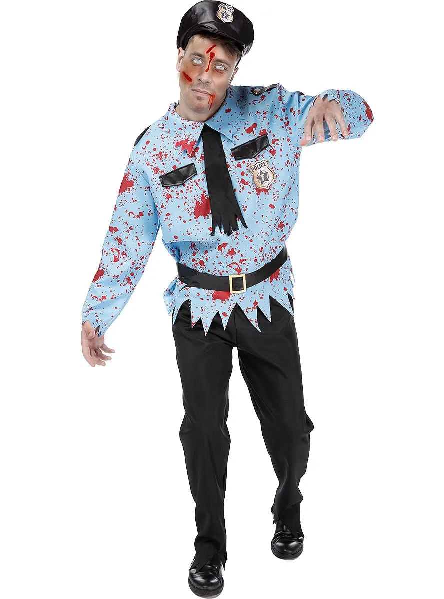 Funidelia poliziotto zombie costume uomo azzurro