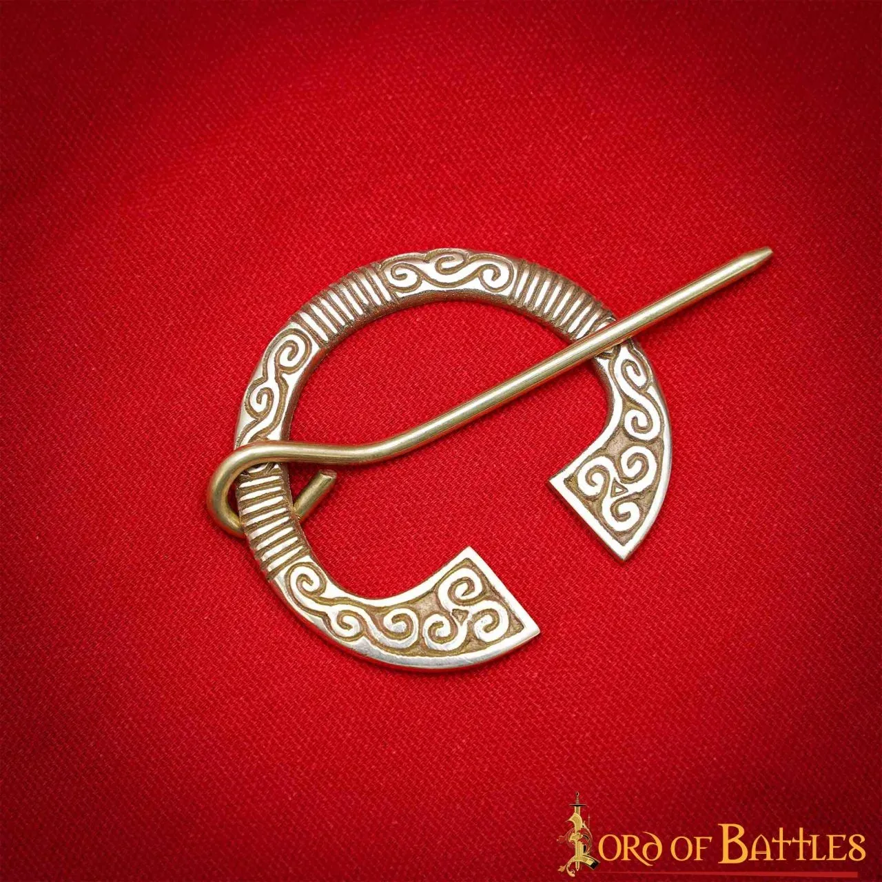 La Bottega di Merlino fibula spilla ottone puro 5 cm